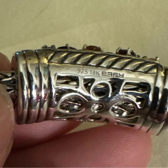 Effy Multicolor Gemstone Silver Bracelet with Gold Accents - Picture 3 of 11